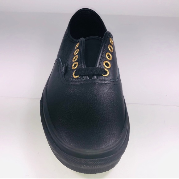 VANS Authentic Soft Leather Triple Black Sneakers - Picture 2 of 11